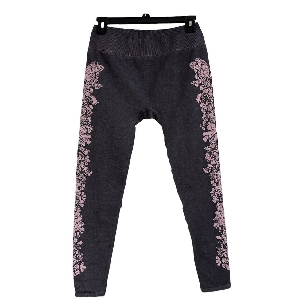 Fabletics XX-Small Seamless Mid-Rise Jacquard 7/8 Legging Iron Butterfly Stretch